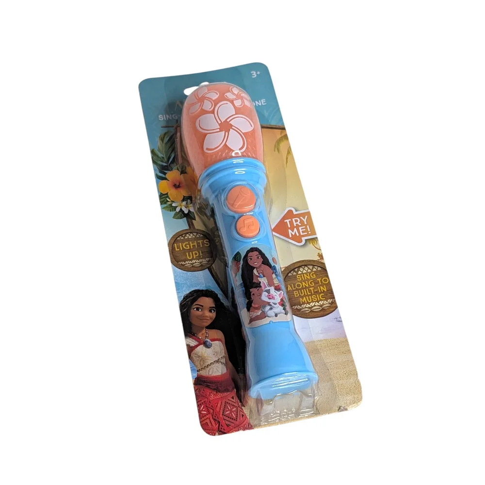 Disney Princess Moana 2 Sing Along Microphone Built-In‎ Music Lights Up NEW